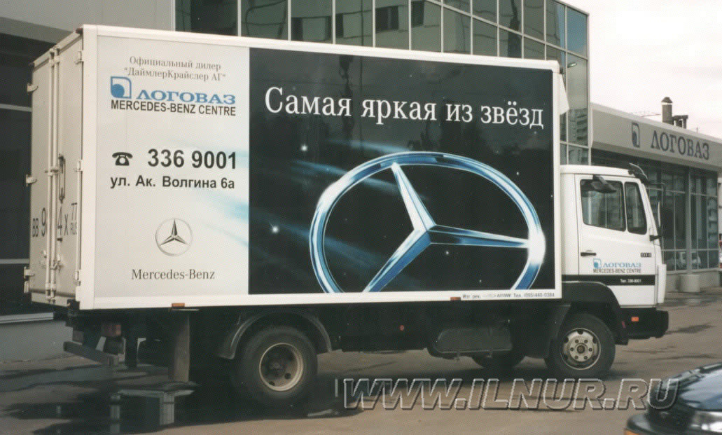 аэрография на грузовике Mercedes