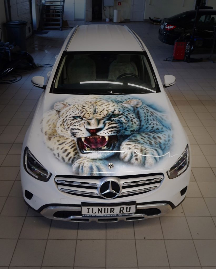 аэрография на капоте авто